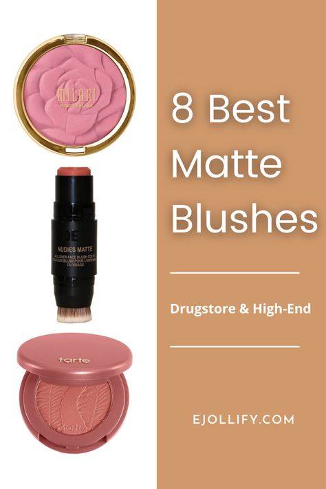 8 Best Matte Blush For a Natural Makeup Look • 2022 Best Powder Blush, Best Blush For Fair Skin, Blush Drugstore, Mac Melba Blush, Peach Blush Makeup, Best Drugstore Powder, Natural Blush Makeup, Best Drugstore Blush, Milani Rose Powder Blush