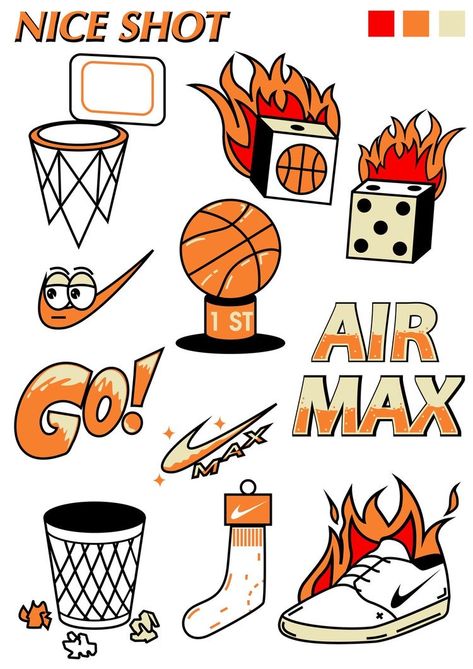 Nike Doodle Art, Nike Shoes Stickers, Nike Art Drawing, Graffiti Cartoons Doodles, Nike Tshirt Design, Nike Doodle, Nike Stickers, Nike Graphic Design, Stickers Nike