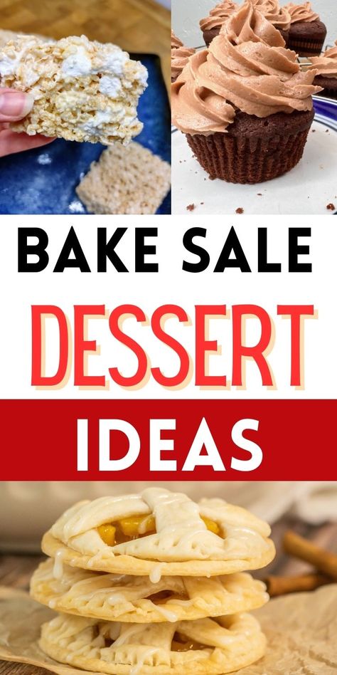 Check out these awesome bake sale dessert ideas.  There are no bake desserts, cute bake sale desserts, bake sale desserts in a cup and more.  These simple bake sale desserts range from apple pie cookies to thick rice krispie treats. Unique Bake Sale Ideas, Bake Sale Ideas Packaging, Bake Sell, Mini Apple Tarts, Desserts In A Cup, Bake Sale Items, Bake Sale Desserts, Desserts Cute, Student Food