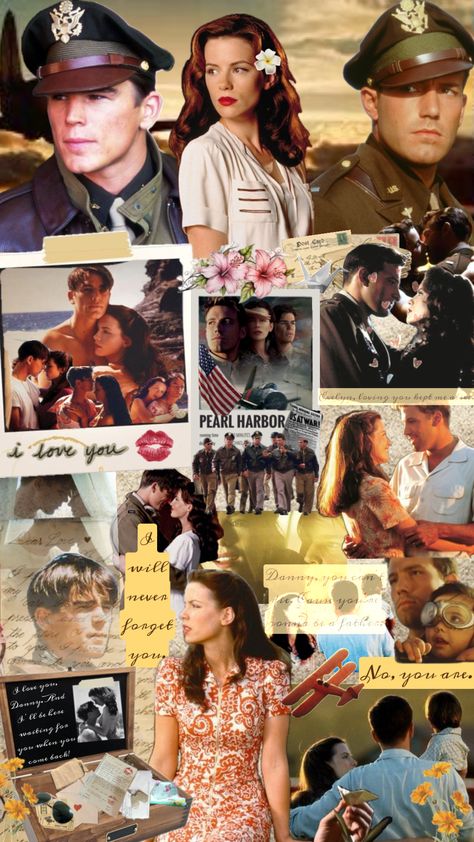 Danny: Have you ever seen Pearl Harbor at sunset? Evelyn: Of course. Danny: Well…from the air? #pearlharbor #pearlharbormovie #movies #benaffleck #joshhartnett #katebeckinsale #aesthetic Pearl Harbour Movie, Rafe Mccawley, Josh Hartnett Pearl Harbor, Pearl Harbor Movie, I Love You Dear, Josh Hartnett, Chick Flicks, Movie Wallpapers, Kate Beckinsale