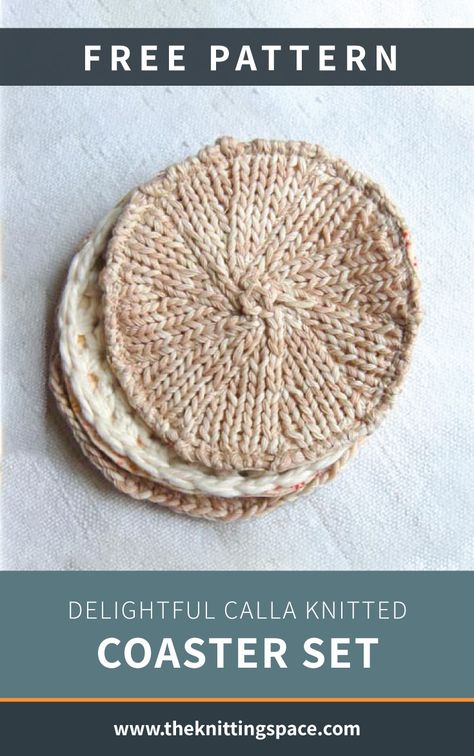 Craft a set if these knitted coasters, ideal as a practical handmade house warming present. This easy knitting project is ideal for beginner knitters. Discover over 3,500 free knitting patterns at theknittingspace.com #knitpatternsfree #easyknittingpatterns #knittingforbeginners #fallknittingpatterns #fallknittingprojects #fallstyle #fallcrafts #fallaesthetic #handmadegifts #DIY Free Knitting Patterns For Beginners, Knit Coasters, Knitting Projects Easy, Knitted Coasters, Simple Knitting Patterns, All Free Knitting, Knitting Projects For Beginners, Knit Coaster, Fall Knitting Patterns