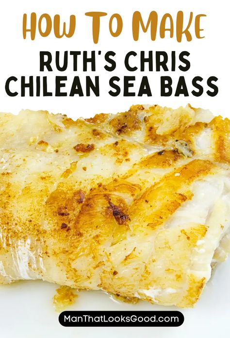 Ruth’s Chris Chilean Sea Bass Recipe Stuffed Sea Bass Recipes, Seabass Fine Dining Plating, Ina Garten Chilean Sea Bass Recipe, Seabass Recipe Grilled, Sea Bass Grilled Recipes, Chilean Sea Bass Marinade, Chilean Seabass Recipe Baked, Best Chilean Sea Bass Recipe, Stripe Bass Recipes