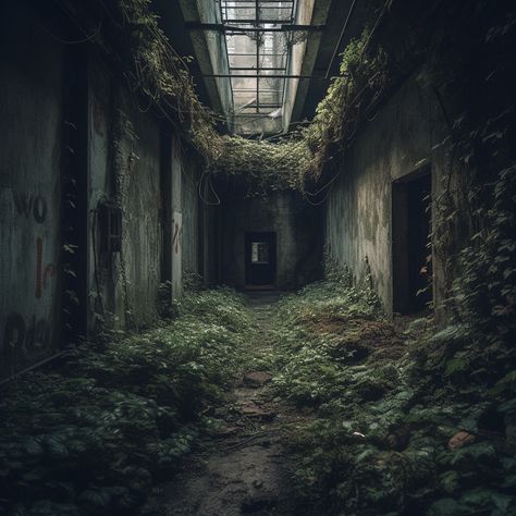 Abandoned underground bunker overtaken by nature. Nikon D850, 16mm lens captures eerie corridors & contrasting textures. 🌿🚪📷 #postapocalyptic #bunker #photography Dabloons Oc, Firefighter Character, Overtaken By Nature, Abandoned Underground, Contrasting Textures, Nikon D850, Underground Bunker, Post Apocalypse, Post Apocalyptic