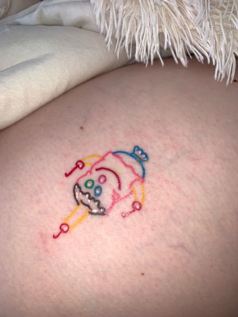 Goofy Goober Ice Cream Tattoo, Spongebob Goofy Goober Tattoo, Spongebob Ice Cream Tattoo, Goofy Goober Sundae Tattoo, Cloudy With A Chance Of Meatballs Tattoo, Spongebob Popsicle Tattoo, Goofy Small Tattoos, Silly Goofy Tattoos, Goofy Goober Ice Cream