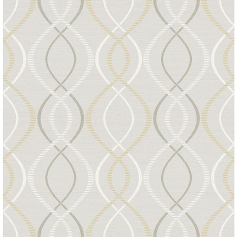 Grey And Yellow Bathroom, Modern Pattern Geometric, Scott Living, Trellis Design, Border Embroidery Designs, The Wallpaper, Vinyl Fabric, Wallpaper Bedroom, Accent Wallpaper