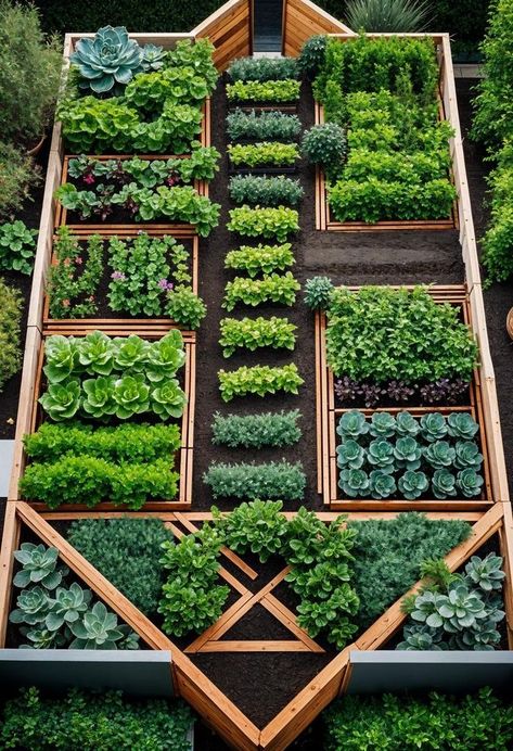 Creative Vegetable Garden Ideas, Small Garden Inspiration, Garden Nook, Planter Garden, Veg Garden, Home Vegetable Garden, Vegetable Gardens, Vegetable Garden Design, Small Space Gardening