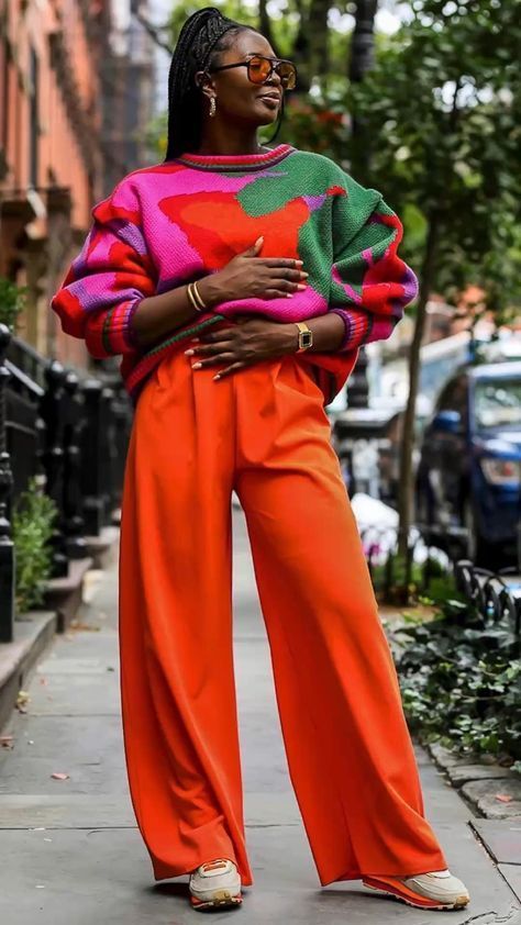 Bold Fashion Outfits, Pantalon Orange, Fashion Blogger Style, House Kitchen, Furniture Kitchen, Dog Feeding, Pinterest Fashion, Fashion Mistakes, Style Mistakes