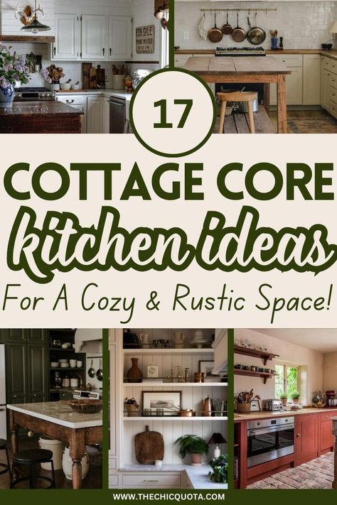 rustic kitchen ideas Cottage Core Kitchen Ideas, Cottage Core Kitchen, Rustic Kitchen Ideas, Exposed Wood Beams, Rustic Farmhouse Kitchen Decor, Cottagecore Living, Farmhouse Sinks, Cottage Core Decor, Rustic Modern Kitchen