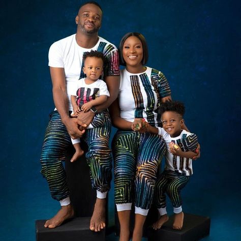 African Family Outfits Ankara Styles, Ankara Family Outfits, Adire Styles For Couples, Chitenge Shorts, Baby African Clothes, Ankara Styles For Kids, Couples African Outfits, Kitenge Designs, Black Kids Fashion