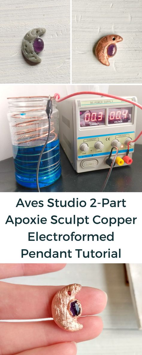 Electroformed Jewelry Tutorial, Electroforming Ideas, Electroforming Tutorial, Electroforming Jewelry, Copper Projects, Electroplating Jewelry, Copper Electroformed Jewelry, Apoxie Sculpt, Sculpted Jewelry