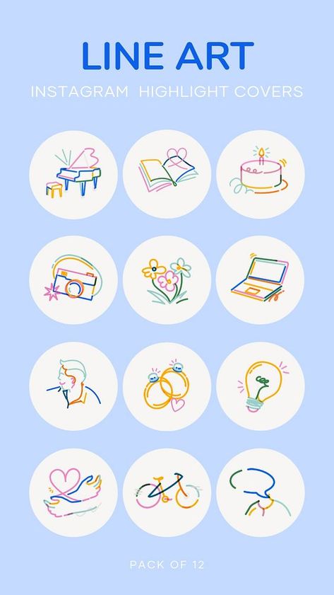 Colorful Instagram story highlight cover template | free image by rawpixel.com / Aew About Me Icon Instagram Highlight, Colorful Instagram, Story Highlight Cover, Insta Layout, Wedding Icon, Boujee Aesthetic, About Instagram, Minimalist Icons, Instagram Story Highlight