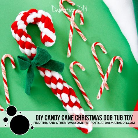 Fleece Diy, Dog Tug Toy, Homemade Dog Toys, Dogs Toys, Christmas Dog Toy, Dogs Diy Projects, Diy Dog Toys, Classic Candy, Craft Stash