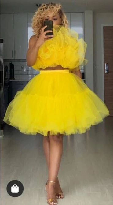 Yellow Tutu Dress, Hello 40, Evening Formal Dresses, Tulle Skirts Outfit, Yellow Tutu, Dresses African, Afrikaanse Mode, African Wedding Dress, Body Acne