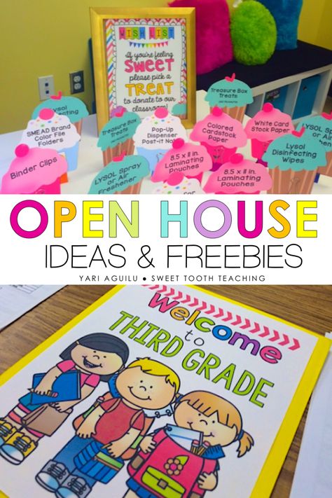 Back To School Night Giving Tree, Back To School Wishlist Ideas, Free Open House Printables, Parent Gifts From Teachers Open House, Open House Wish List Display, Open House Folders For Parents, Teacher Wish List Ideas Open House, Preschool Open House Ideas For Teachers Free Printable, New Student Welcome Mid Year