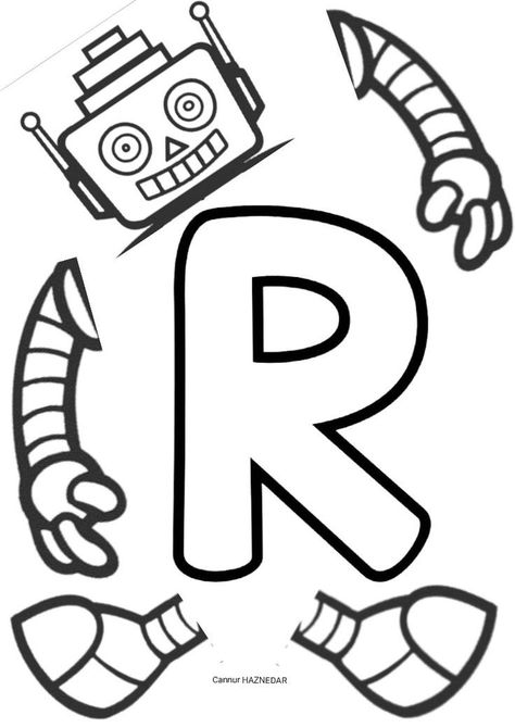 R Is For Robot Craft, Letter R Preschool Crafts, R Is For Craft, R Crafts For Preschool, Letter R Preschool Activities, R Activities For Preschool, Letter R Activity, Letter R Activities For Preschool, Letter R Crafts For Preschoolers