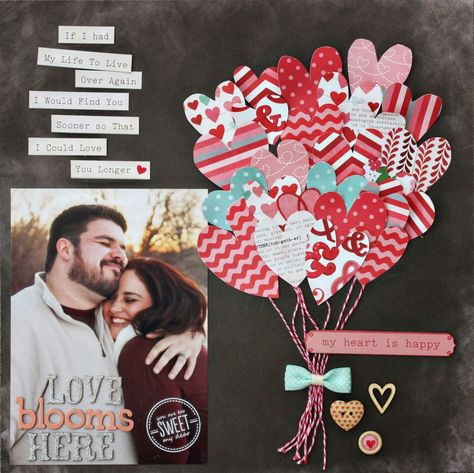 love blooms here by Holly Humbert Scrapbook Ideas For Couples, Couples Scrapbook, Scrapbook Bebe, Boyfriend Scrapbook, Couple Scrapbook, Valentines Scrapbook, Anniversary Scrapbook, Love Scrapbook, Scrapbook Kit