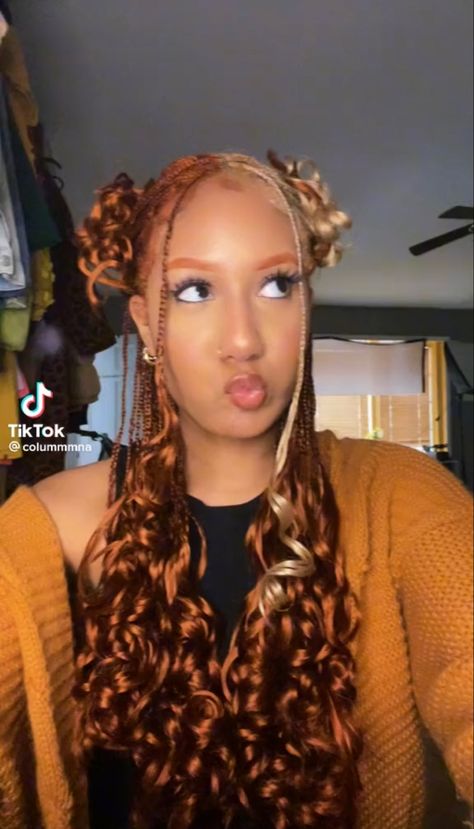 Ginger Blonde Hair, Twisted Hair, Blonde Box Braids, Goddess Braids Hairstyles, Blonde Braids, Cute Braided Hairstyles, Braids Hairstyles Pictures, Cute Box Braids Hairstyles, Protective Hairstyles Braids