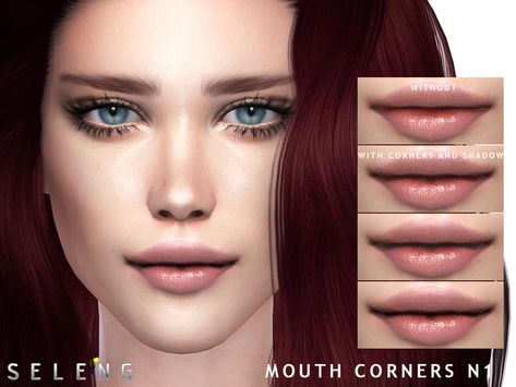 Seleng's Mouth Corners N1 Sims 4 Lip Corners, Mouth Corners Sims 4 Cc, Sims 4 Mouth Corners, Sims 4 Cc Mouth Patreon, Sims 4 Female Skin Details, Sims 4 Mouth Cc, Sims 4 Female Skin, Space Gadgets, Ts4 Skin