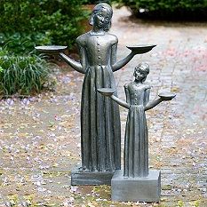 Birdhouses - Birdbaths - Birdfeeders - Bird House - Bird Bath Bird Girl, Statues For Sale, Garden Girls, Bronze Statue, Outdoor Art, Garden Statues, American Artists, Yard Decor, Yard Art