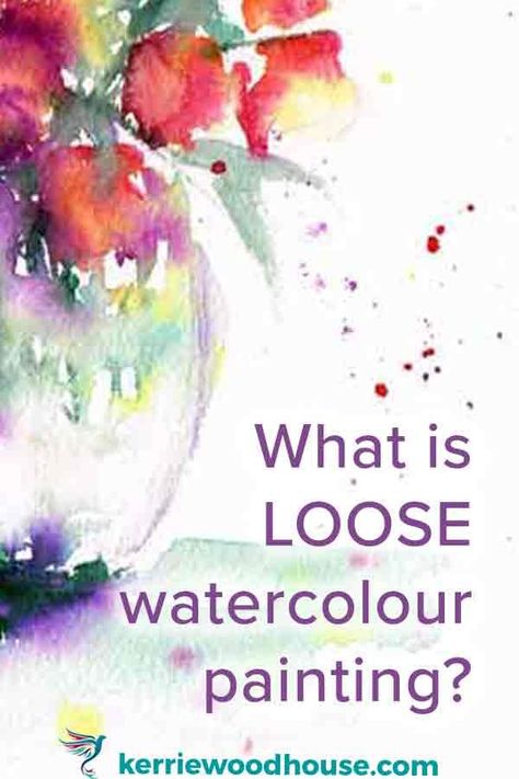 Have you heard people talk of painting in a ‘ loose ’ style and wondered what that actually means? Like a lot of things in art, it is rather subjective so perhaps the better question is to ask what loose watercolour painting means to you. I want to paint with ease - with a glad heart and a confid Painting Loose Watercolors, Ink Colour Paintings, Loose Watercolors How To Paint, How To Paint Loose Watercolor, Painting With Inks Watercolour, Watercolor Painting Ideas Landscape, Watercolour Loose Flowers, Loose Watercolor Beginner, Loose Watercolour Painting Tutorials