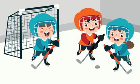 Premium Vector Cartoon, Illustration Art Kids, The Cartoon, Vector Cartoon, Ice Hockey, Cartoon Illustration, Children Illustration, Premium Vector, Graphic Resources