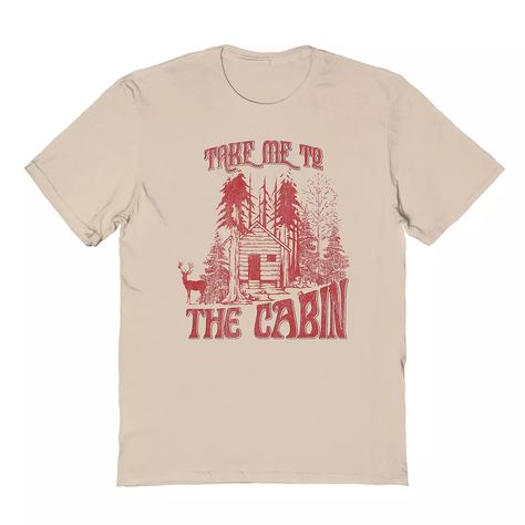 Men's Take Me to the Cabin Graphic Tee Camp Shirt Designs, Holiday Graphic Tees, Color Sand, The Cabin, Camping Shirt, Graphic Tee Shirts, Mens Graphic Tee, Holiday Outfits, Christmas Shirts