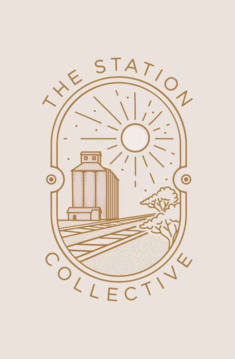 Train Station Coffe Logo in emblem Logos With Characters, Emblem Logo Design Inspiration, Train Logo Design, Train Branding, Art Logo Ideas, Coffee House Logo, Emblems Logo, Emblem Logo Design, Monoline Art