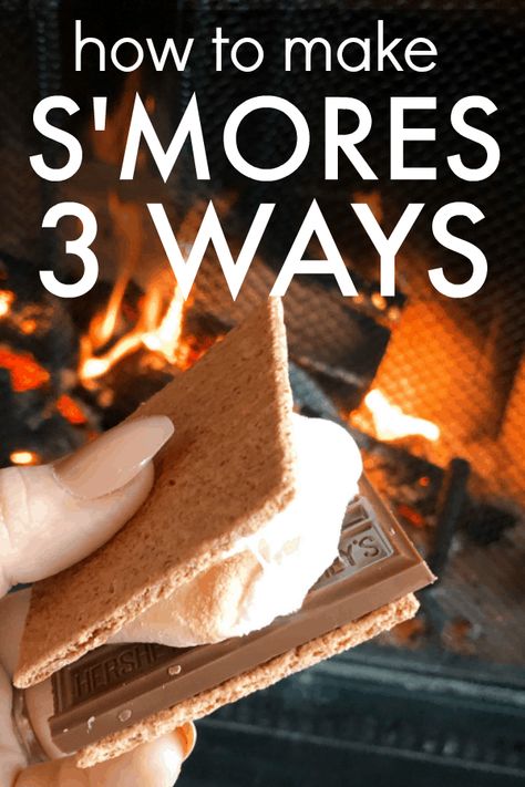 Smores Dessert Camping, How To Make Smores Camping, Smores Camping Ideas, Best Smores Campfire, S’mores Camping, Smores Recipes Ideas Campfires, How To Make Smores, Smores Ideas Campfire, Campfire Smores Ideas