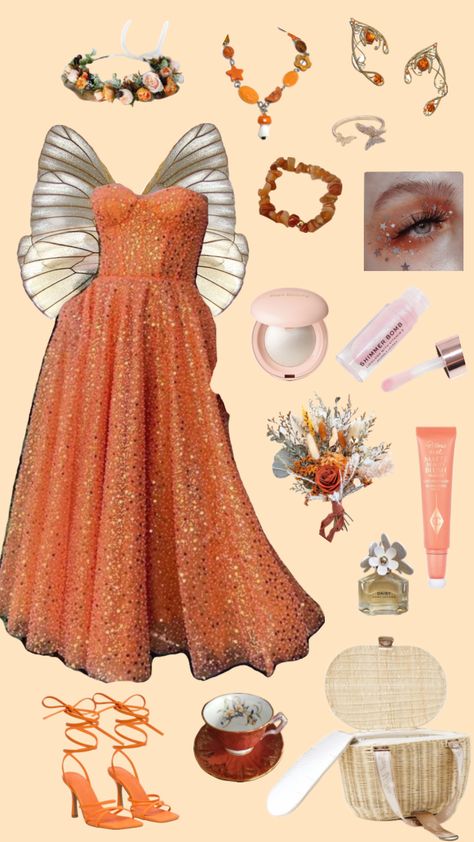 #outfits #fashion #outfit #fairycore #fairy #fairyoutfit #fairyaesthetic #fairyaesthethic #fairymoodboard #cottage #cottagecore #orange #orangeaesthetic Cottagecore Orange, Fairy Core Outfits, Fairy Outfit, Fairycore Fairy, Fairy Aesthetic, Orange Aesthetic, Fairy Core, Outfits Fashion, Fashion Outfit