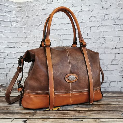 Vintage leather backpack