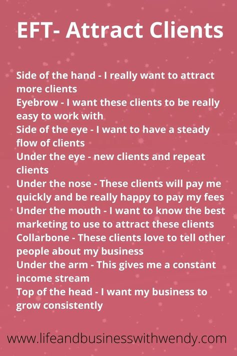Eft Scripts, Eft Technique, Eft Therapy, Eft Tapping Scripts, Tapping Scripts, Attract Clients, Emotional Freedom Technique (eft), Mental Health Facts, Emotional Freedom Technique