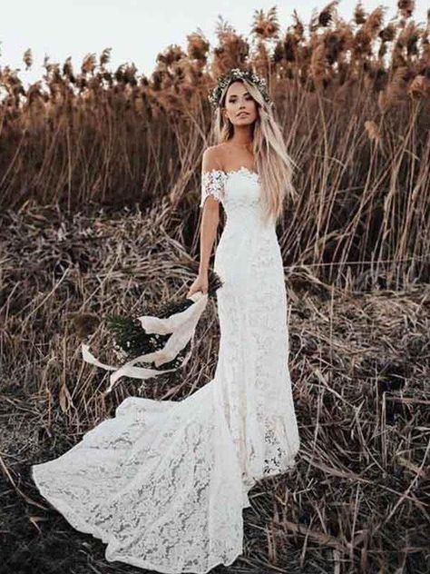 Plus Size Wedding Dresses, Cheap Wedding Dresses Plus Size 2020 - Hebeos Cheap Lace Wedding Dresses, Court Train Wedding Dress, Wedding Dress Gallery, Beach Wedding Dresses, White Mermaid, Wedding Veils Lace, Dress Off Shoulder, Lace Beach Wedding Dress, Rustic Wedding Dresses