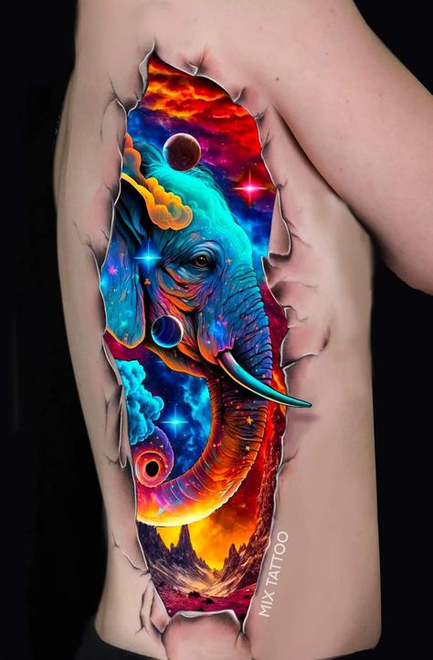 Full Sleeve Tattoos For Guys Colored, Realistic Colour Tattoo, Colour Realism Tattoo Design, Hyper Realistic Tattoo Design, Realism Colored Tattoo Design, Colour Tattoo Men, Small Colour Tattoo, Tattoo For Women Spine, Cute Tattoo Sleeve