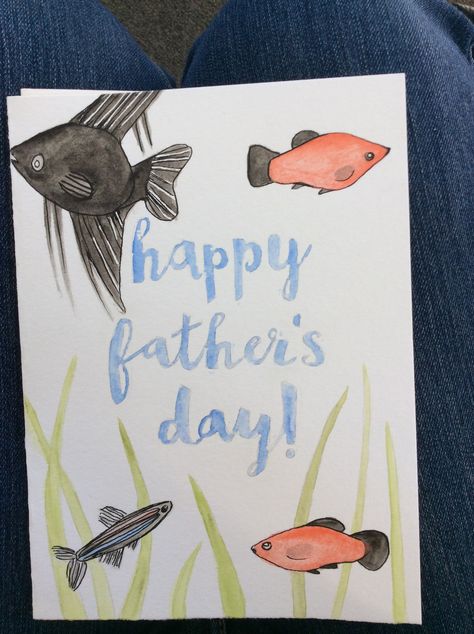 Father’s Day Watercolor Card, Card Ideas Watercolor, Fathers Day Watercolor, Dial Of Destiny, Happy Fathers Day Cards, Ideas Watercolor, Cards Watercolor, Desert Landscapes, Watercolor Card