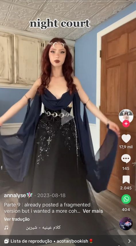 Nyx Goddess Outfit, Moon Fairy Outfit, Feyre Archeron Dress, Feyre Costume, Acotar Outfits, Sorceress Outfit, Faerie Costume, Imagines Crush, Ren Faire Outfits