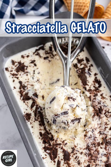 No Churn Gelato, Gelato Recipe Without Ice Cream Maker, Non Churn Ice Cream, No Churn Gelato Recipe, Homemade Gelato Without Machine, Easy Gelato Recipe, Gelato Recipe Homemade, Stracciatella Gelato, Gelato Recipes