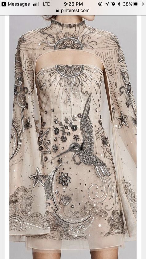 Zuhair Murad Haute Couture Embroidery, Embroidery Haute Couture Details, Fashion Trend Pattern, Clothing Aesthetics, Neat Clothes, Silver Embroidery, Dennis Basso, Couture Embroidery, Dress Silver