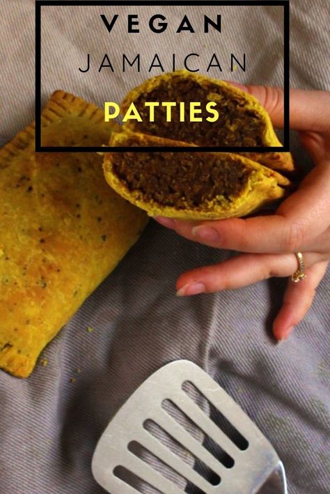 The Best Vegan Jamaican Patties - Broke foodies Jamaican Patties Recipe, Vegan Jamaican, Jamaican Patties, Vegan Jackfruit, Jamaican Patty, Vegan Patties, Jamaican Food, Patties Recipe, Jamaican Recipes