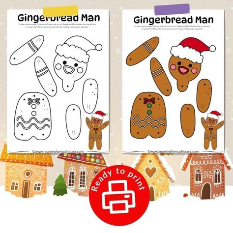 Download a free printable Gingerbread Man puppet. Choose from a colored or color-your-own version. Perfect for a fun and festive Christmas activity with kids! Free Printable Gingerbread Man, Christmas Activity, Holiday Craft, Christmas Activities, Gingerbread Man, Festive Christmas, Holiday Crafts, Puppets, Kids Playing