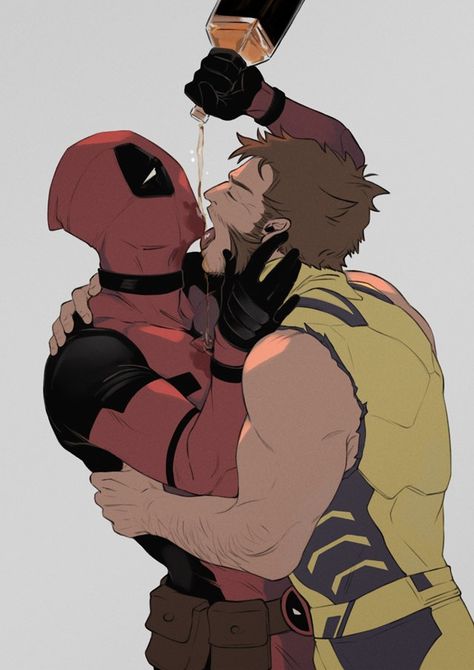 Spideypool Comic, Cute Deadpool, Deadpool Fan Art, X Men Funny, Deadpool Art, Deadpool And Spiderman, Wolverine Hugh Jackman, Logan Wolverine, Deadpool Wolverine