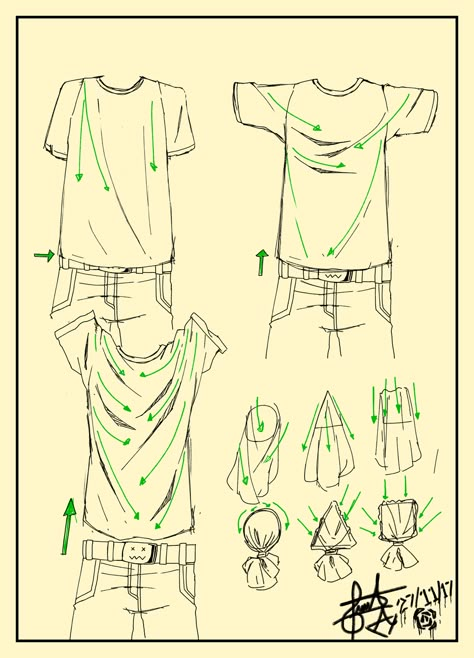 Pliegues de la ropa, remera Drawing Wrinkles, Body Reference Drawing, 캐릭터 드로잉, Art Street, Figure Drawing Reference, Anime Drawings Tutorials, Drawing Clothes, Drawing Lessons, Art Tutorials Drawing