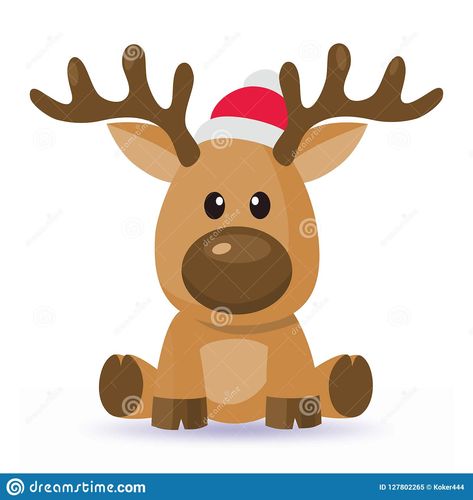 Rain Deer, Deer Cartoon Images, Christmas Deer Illustration, Funny Reindeer Cartoon, Christmas Rain Deer Drawing, Winter Deer Illustration, Deer Vector, Deer Cartoon, Church Christmas Decorations