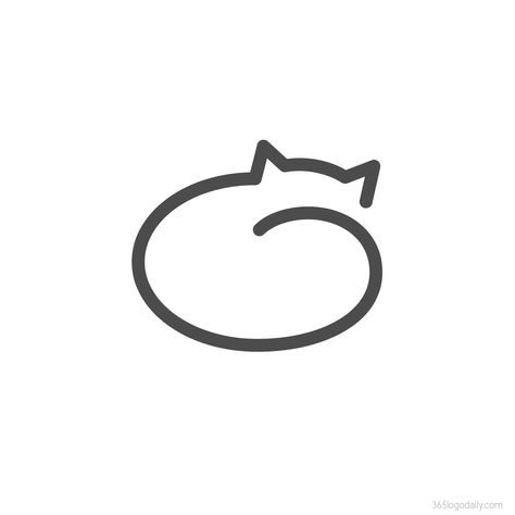 Curled Up Cat, Minimalist Cat Tattoo, Cat Minimalist, Wörter Tattoos, Cat Tattoo Simple, Custom Type, Logo Animal, Type Logo, Client Satisfaction