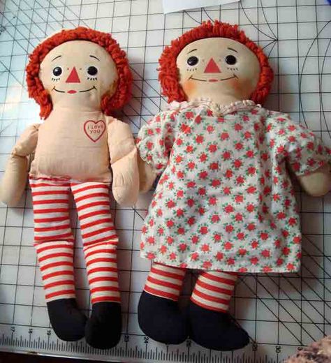 Raggedy Ann and Andy Dolls - Forget Me Not Dolls Vintage Rag Doll, Raggy Dolls, Raggedy Anne, Free Printable Sewing Patterns, Raggedy Doll, Doll Patterns Free, Raggedy Ann Doll, Rag Doll Pattern, Ann Doll