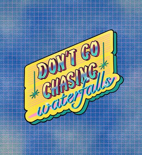 ✨DON’T GO CHASING WATERFALLS✨ TLC 💖 Ma dernière petite illustration inspirée de la musique des années 90! (Pour l’instant!) Disponible dans ma boutique etsy ✨ Available in my Etsy shop! ✨ #90s #90sfashion #90saesthetic #90smusic #music #lyrics #quote #tlc #procreate #procreateart #procreatedrawing #procreateillustration #lettering #typography #letteringoftheday #illustration #illustrator #illustratorsoninstagram #illustratorsofinstagram #illustrationoftheday #drawing Chasing Waterfalls, 90's Fashion, Music Lyrics, Illustrator, Typography, Etsy Shop, Graphic Design, Boutique, Music