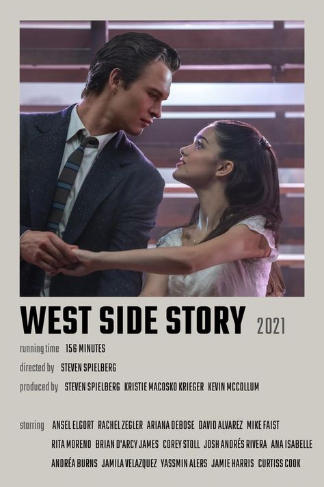 West Side Story Movie Poster, West Side Story Movie, Romcom Movies, Movies To Watch Teenagers, Netflix Movies To Watch, Tv Series To Watch, Girly Movies, Great Movies To Watch, Film Posters Vintage