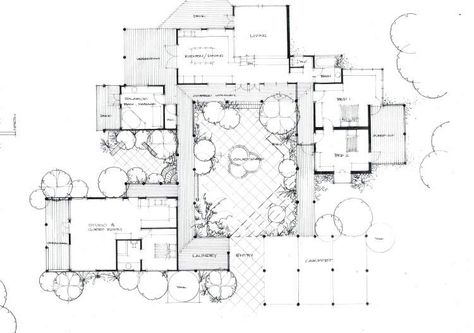 U Shaped House Plans, L Shaped House Plans, U Shaped Houses, Architecture Courtyard, Florida House Plans, L Shaped House, Pool House Plans, Courtyard House Plans, Courtyard Design