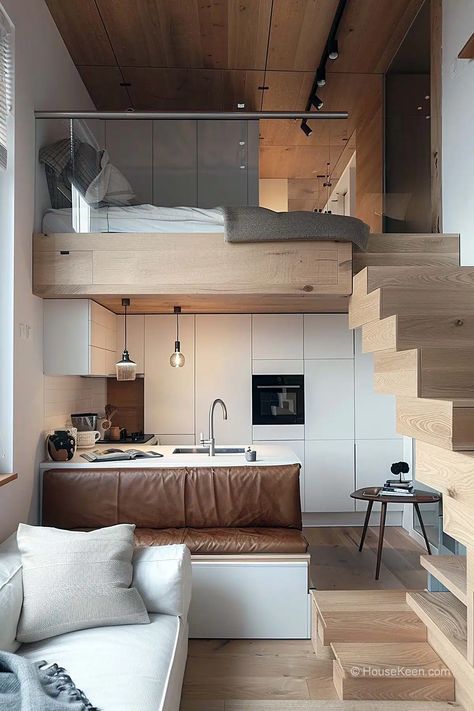 Loft Type House Small Spaces, Loft Type House, Loft Type, Cozy Bedrooms, Loft Ideas, Tiny House Loft, House Loft, Loft Space, Garage Apartments