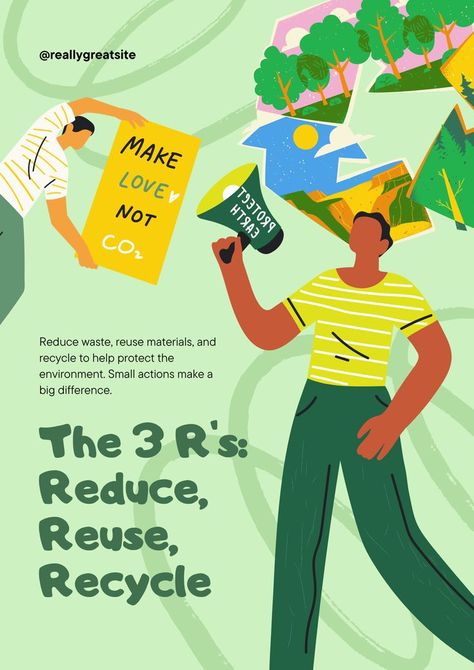 Recycling Campaign, Campaign Posters, Cartoon Posters, Poster Templates, Science Classroom, Poster Template, Recycling, Science, Canvas