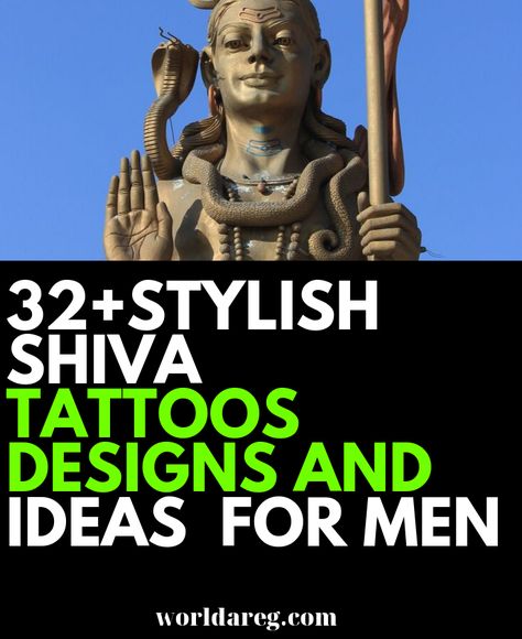 32+STYLISH  SHIVA TATTOOS DESIGNS AND IDEAS  FOR MEN Shiva Tattoo Design For Men Back, Lord Shiva Tattoo Design For Men, Shiva Unique Tattoo, Shiva Tattoo Design For Men, Shiva Tattoo Ideas, Lord Shiva Tattoo, Tattoo Design For Men, Hindu Tattoos, Hindu Tattoo